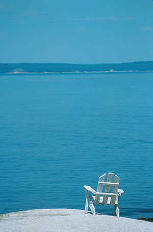 empty chair on a beach