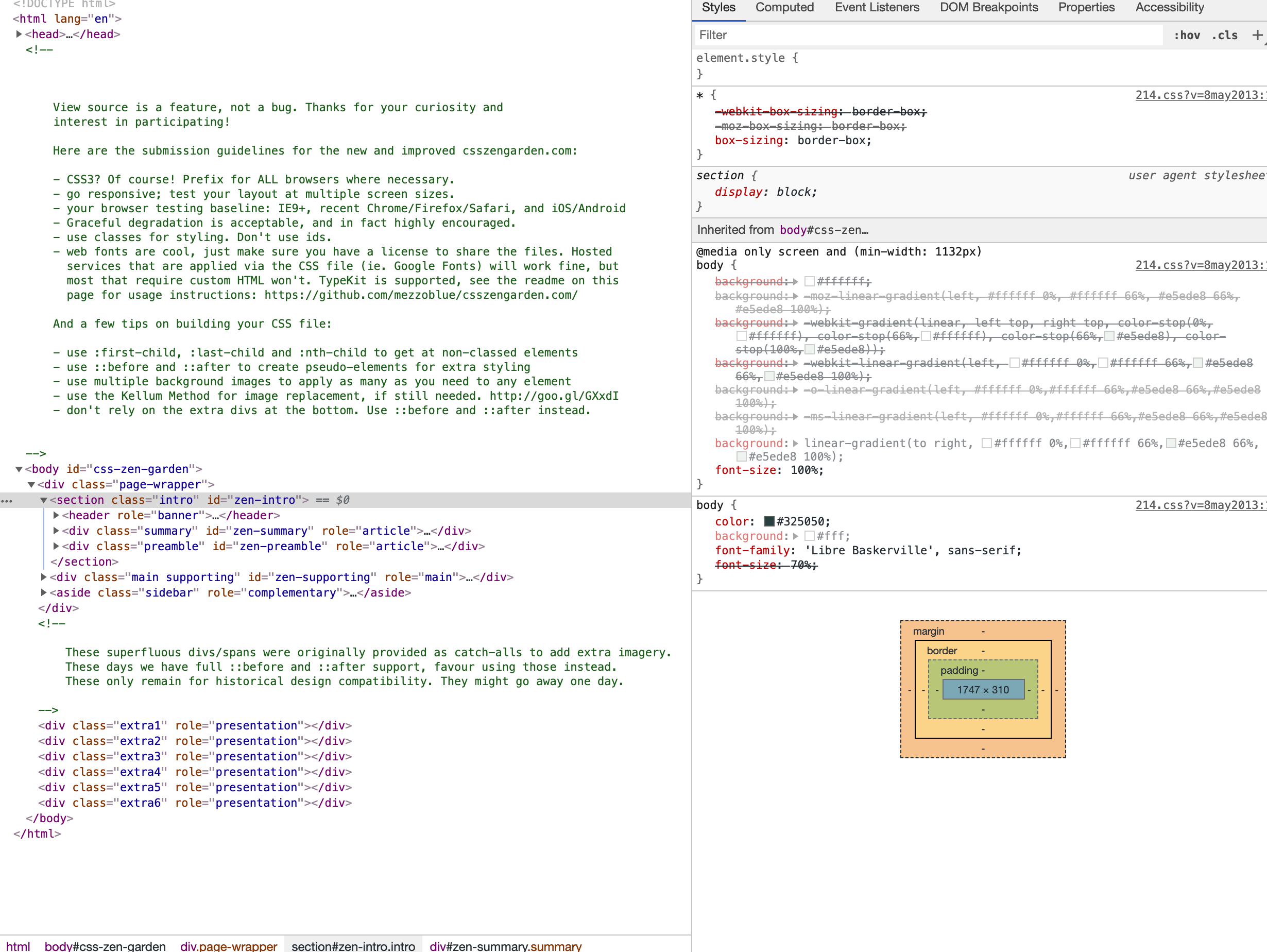 Developer Tools screenshot