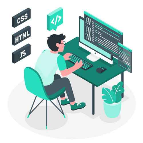 web developer illustration